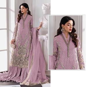 Heavy Faux Georgette Pakistani Suit with Embroidery Sequence Work Full Stitched Party Wear Salwar Kameez - Product Image 1