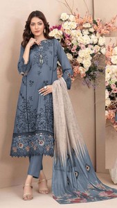 Salwar Kameez de Algodón con Bordado de Lentejuelas de 3mm, Estilo Formal para Mujer, Ropa de Fiesta, Secado Rápido, para Todas las Temporadas - Product Image 4