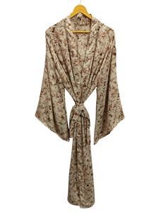 Kimono en soie pour femme Robe longue de nuit, Kimono sari en soie recyclé vintage indien imprimé floral, - Product Image 2