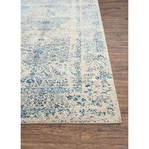 Alfombras de Lana y Seda de Bambú Anudadas a Mano del Extremo Oriente, Grosor de 10 mm, Material Viscosa, Diseño Abstracto de Medallón para el Hogar y Pasillos Srb(7001) - Product Image 4