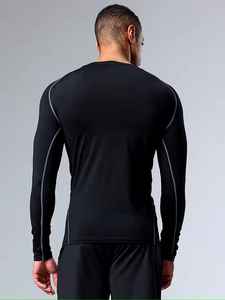 Camiseta de Compresión de Alto Rendimiento para Hombre, Corte Ajustado, con Logotipo Personalizado y Efecto Refrigerante, Camiseta Informal y Deportiva - Product Image 2