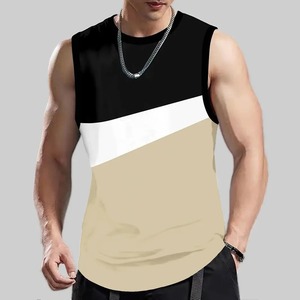 เสื้อเชิ๊ตแขนกุดแฟชั่นสำหรับผู้ชาย, เสื้อยืดแขนกุดพิมพ์ลายเสื้อยืดคอกลมทรงหลวมลำลองสำหรับใส่ไปยิมในฤดูร้อน - Product Image 6