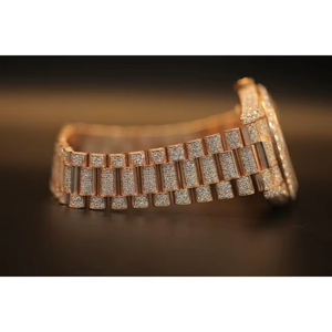 Montre pour homme en acier inoxydable avec mouvement mécanique ETA, boîtier classique de luxe, étanche, avec cristal saphir de 41 mm, diamant moissanite - Product Image 3