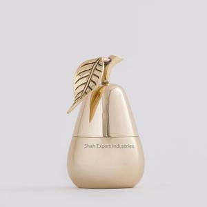 Support votif rempli de cire en forme d'ananas d'or en laiton pour la décoration de table en métal de maison et de mariage emballée dans une boîte - Product Image 4