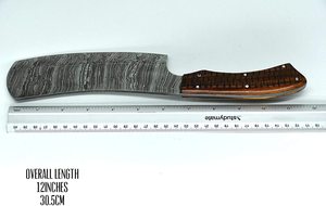 Couteau de cuisine couperet pleine grandeur en acier inoxydable de qualité supérieure couteau hachoir en acier au carbone avec manche en bois - Product Image 2