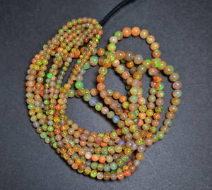 Cuentas de ópalo de fuego facetadas etíopes 17 pulgadas 43 CT 9mm-14mm Natural tratado térmicamente 4-6,50mm bolas lisas 20mm 8mm 3mm bola suelta - Product Image 2