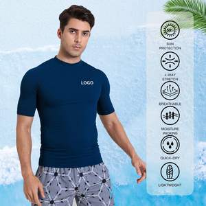 Nueva camiseta de gimnasio de compresión de secado rápido para hombre, capa base de entrenamiento atlético deportivo debajo de la camisa, tela de punto con patrón impreso - Product Image 6