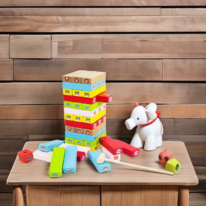 2025 New Arrival Wooden Stacking <strong>Game</strong> Toys Animal Themed Wooden Balance Stacking <strong>Building</strong> <strong>Blocks</strong> Toys for Kids - Product Image 3