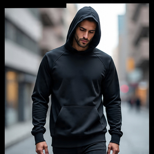 Custom OEM 400 GSM Vintage Hombres Sudadera con capucha Oversize Heavyweight 100% Algodón Poliéster French Terry Pullover Hombres Sudadera con capucha - Product Image 2