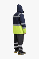 Veste de sécurité haute visibilité ANSI Classe 3 imperméable avec LED clignotantes, couleur personnalisée, bandes réfléchissantes, logo, approvisionnement en gros