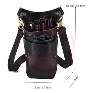 Haute qualité en cuir PU cheveux styliste outil ceinture coiffure ciseaux pochette en cuir barbier outils ceinture - Product Image 6