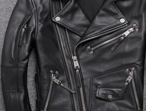 Chaquetas de cuero genuino de alta calidad: una moda clásica básica Durabilidad Atemporal Elegancia elegante Moda Mate Brillante - Product Image 3