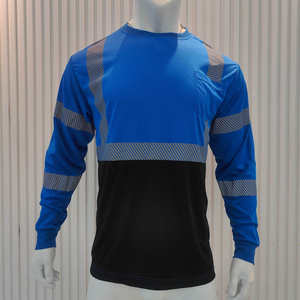 T-shirt de travail à manches longues avec logo personnalisé pour hommes, fabriqué en mélange de coton et de polyester pour les travaux de construction et d'usine - Product Image 3