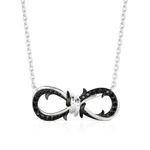 Collar Jeulia de Cristal Infinito con Espinas Bicolor y Piedras Negras - Product Image 1