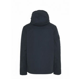 Logo personnalisé vestes d'hiver capuche col montant fermeture éclair haute rue style saison des pluies étanche à l'eau plaine teint Technique Service OEM - Product Image 6