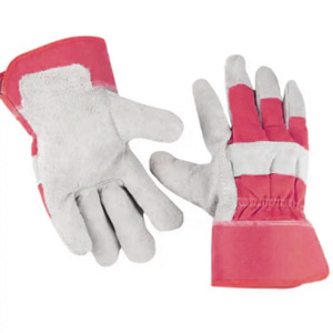 Guantes de Cuero Vacuno con Puño Recto, Textura Lisa, Protección Laboral para Soldadura, Antiestáticos, Antideslizantes, Grosor de 11 oz - Product Image 5