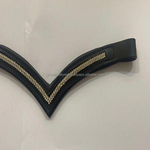 Banda de cuero para las cejas, accesorio de lujo de 3 filas de cristales transparentes de plata, diamante ostentoso, canal vacío, con relleno de costura completa y tamaños personalizados - Product Image 6