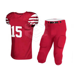 Ropa deportiva de fútbol americano profesional con logotipo personalizado, uniforme transpirable de manga corta, venta en línea para la temporada de verano - Product Image 4