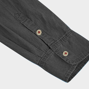 Camisas vaqueras de manga larga para hombre, novedad de 2025, ropa informal con cuello vuelto y bolsillo en el pecho, camisas vaqueras para hombre al por mayor - Product Image 5