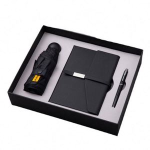 Paquete de Regalo de Cuaderno A5 de Lujo Personalizable, Cubierta de Cuero PU, Bolígrafo, Taza Térmica, Tapa Dura con Encuadernación Cosida con Hilo de Hojas Sueltas - Product Image 1