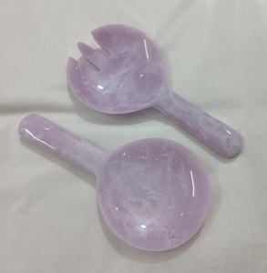 Juego de Cubiertos de Resina de Lujo para Servir Ensaladas, Cuchara y Tenedor para Mesa de Comedor, Diseño Moderno, Duradero, Hecho a Mano - Product Image 3