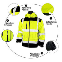 Vêtements de travail pour hommes de haute qualité, vêtements de travail de sécurité haute visibilité, veste réfléchissante, veste de travail d'hiver haute visibilité, vente en gros de vestes de sécurité pour la construction