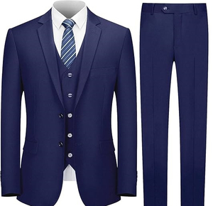 Conjunto de Traje Formal de 2 Piezas para Hombre, Mezcla de Lana, para Uso Profesional, Talla Personalizada, con Logotipo - Product Image 5