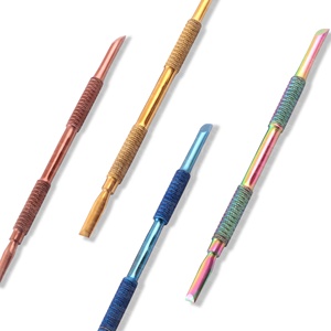 Pousse-cuticules et outil de suppression des cuticules professionnel, double extrémité, en acier inoxydable, kit de préparation des ongles, appareil de manucure portable pour salon - Product Image 1