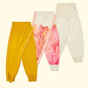 Pantalon adaptatif pour enfants pleine longueur ouverture de la couture latérale et ceinture surélevée pour orthèse stomie enfants en fauteuil roulant