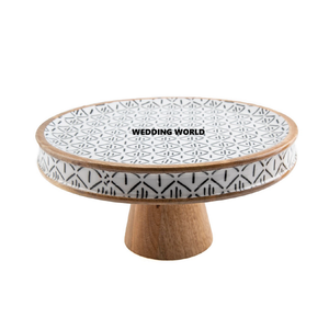 Soporte de pastel de madera con forma hexagonal, calidad superior, artículos de Hotel hechos a mano, soporte de pastel de madera de diseñador con estilo clásico - Product Image 4