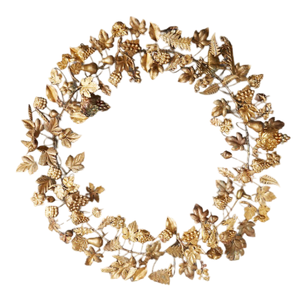 Silver & Black Metal Leaf <b>Flower</b> Wreath <b>Decorative</b> <b>Wall</b> Hanging Wreath for Home Front Door <b>Wall</b> <b>Decorative</b> Metal Wreath - Product Image 6