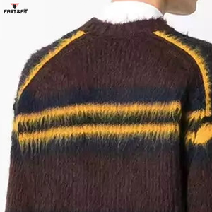 Pull en cachemire et laine à séchage rapide, personnalisable à l'avant, tricoté, décontracté, col rond, dernière mode, pull d'hiver pour l'extérieur - Product Image 5