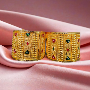 Acheter ensemble de bracelets faits à la main avec plaqué or 22 carats style moderne ensemble de bracelets pour femmes porter des bijoux par les exportateurs - Product Image 1