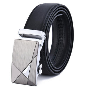 Ceinture en cuir et acier pour homme, prix d'usine, OEM, ODM, vente en gros, haute qualité, logo personnalisé |   Classique, décontracté et respirant - Product Image 1