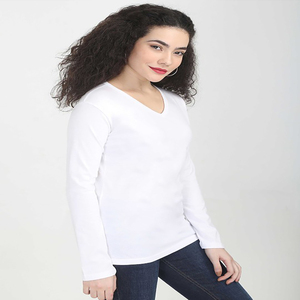 Camiseta de algodón suave personalizada para mujer Pedidos a granel disponibles con botón ecológico y decoración de diamantes para el verano - Product Image 5