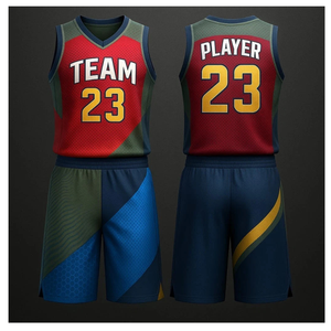 Ensemble de maillots de basket-ball sublimés personnalisés, équipe 23, unisexe, adulte, sans manches, respirant, en maille, uniforme pour toutes les saisons - Product Image 3