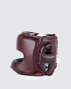 Protector de cabeza de protección de boxeo profesional Cuero genuino de calidad premium Personalizar Protector de cabeza de boxeo de cara completa. - Product Image 4