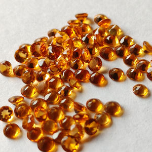 Pierres précieuses à facettes en citrine dorée de qualité AAA de 2mm au prix de gros Pierres de taille en citrine jaune en vrac à micro facettes pour bijoux - Product Image 1