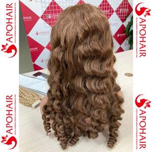 Vente en gros de cheveux vierges brésiliens HD Lace Long Hot U Part Body Wavy Dark Brown Sans emmêlement Sans perte de cheveux humains vierges droits - Product Image 1