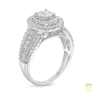 แหวนหมั้นเพชรมอยส์ซอไนต์หรูหราผลิตในอินเดียประดับเพชรสีเงินประดับลูกแพร์สำหรับเจ้าสาว - Product Image 2