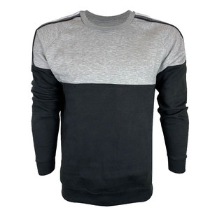 Último diseño de los hombres de cuello redondo personalizado de alta calidad bordado sudadera hombres suelta manga larga liso cuello redondo sudadera - Product Image 3