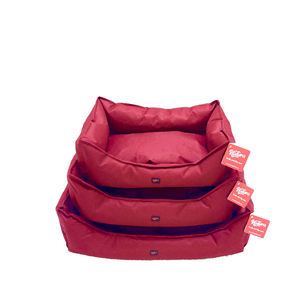 Natura 100% hecho a mano Borgoña al aire libre cama para mascotas Trio Set 3 tamaños uso a largo plazo tela de fibra impermeable patrón sólido para gatos - Product Image 1