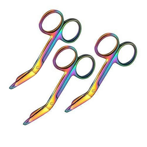 Tijeras Manuales para Vendas Lister de 3.5 Pulgadas, de Acero Inoxidable con Recubrimiento de Titanio Arcoíris, Instrumento Médico de Uso Seguro para Enfermeras - Product Image 6