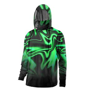 Ligero personalizado sublimación impresa pesca Jersey camisa manga larga poliéster con capucha transpirable impermeable-pesca al por mayor - Product Image 2