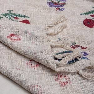 100% algodón de calidad superior algodón estampado Floral tiro Boho bloque de mano impreso sofá cubierta borla manta hecha a mano - Product Image 5