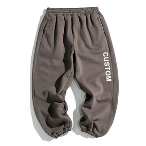 2025 Unisex Heavyweight Baggy Fleece pantalones de chándal apilados Joggers pantalones elásticos French Terry alta venta al por mayor algodón de gran tamaño - Product Image 4