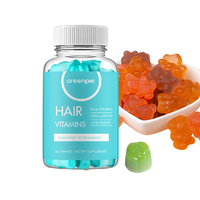 Greenpie Multivitamin Bears, vitamines en marque privée pour la croissance des cheveux et des ongles, bonbons gélifiés à la biotine, ingrédients entièrement naturels