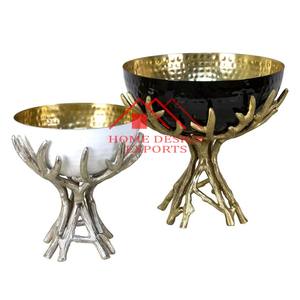 Vaisselle bol de service pour centres de Table décorations vente chaude bol de Fruits en Aluminium Antique en or à vendre - Product Image 5