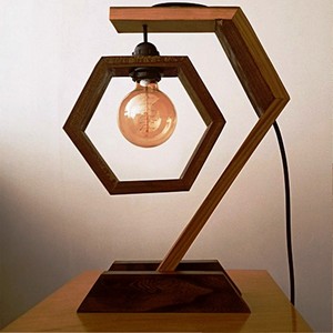 Lampe décorative en bois massif pour salon PRODUIT DE VENTE CHAUD Lampe de table en bois ARTISANAT - Product Image 5