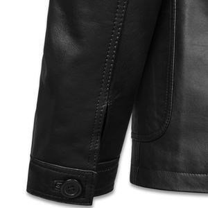 Veste d'hiver en cuir véritable faite à la main de style nouveau, couleur unie, veste en cuir véritable, mode d'hiver, vestes en cuir originales - Product Image 3